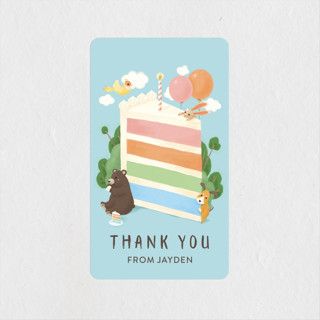 Cake Party Children's Birthday Party Stickers