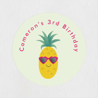 Aloha Children's Birthday Party Stickers