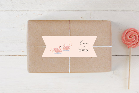 Swan Princess Children's Birthday Party Stickers