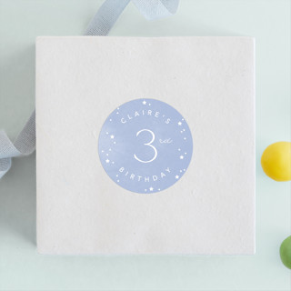 In the Clouds Children's Birthday Party Stickers