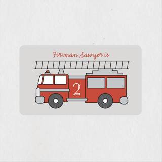 Fire House Party Children's Birthday Party Stickers