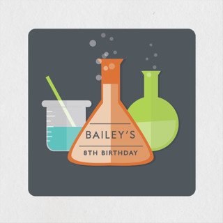 Mad Scientist Children's Birthday Party Stickers