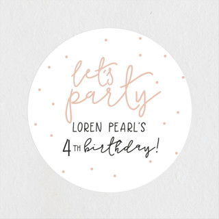 Let's Party Children's Birthday Party Stickers