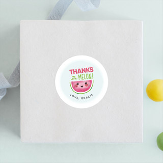 One In A Melon Children's Birthday Party Stickers