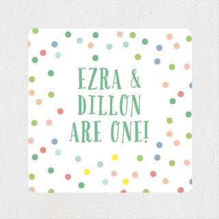 Cupcake Topper Children's Birthday Party Stickers