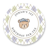 Beary First Par-Tee Children's Birthday Party Stickers