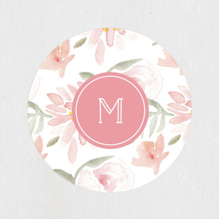 Floral Glimmer Children's Birthday Party Stickers
