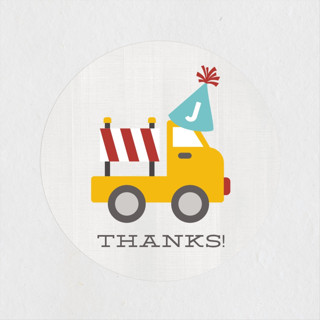 Dig It Children's Birthday Party Stickers