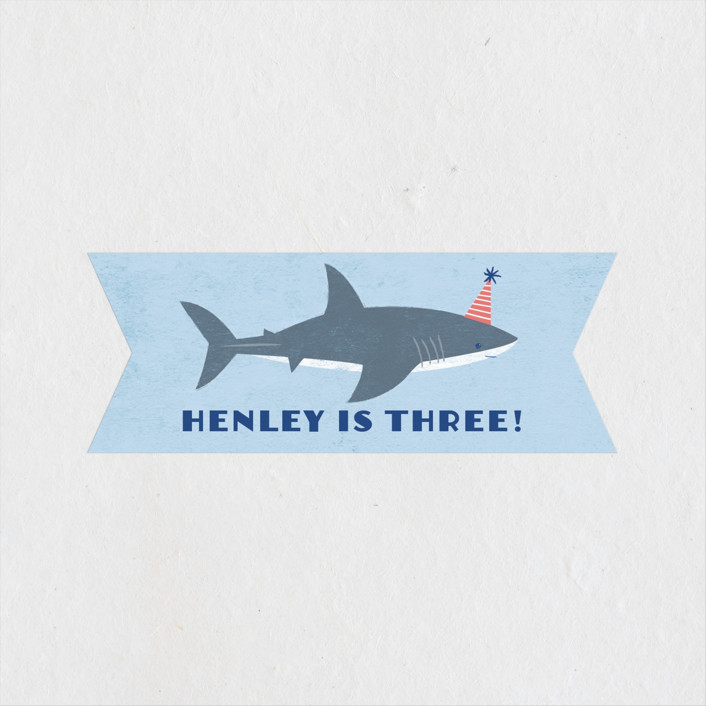 Shark Tank Children's Birthday Party Stickers by Karidy Walker Minted