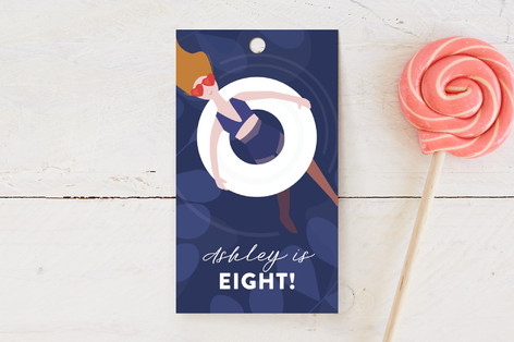 Blue Water Children's Birthday Party Favor Tags