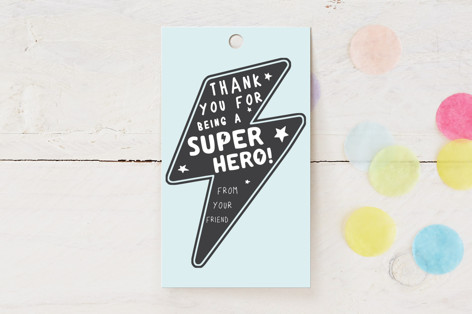 Calling All Superheroes Children's Birthday Party Favor Tags