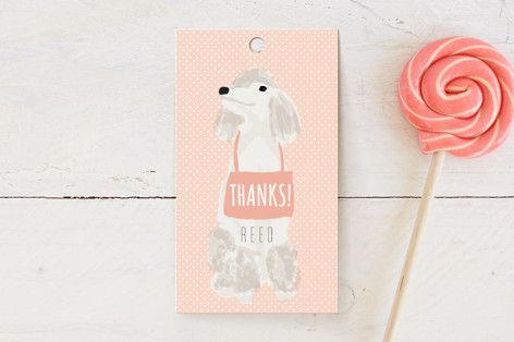 Puppy Line-Up Children's Birthday Party Favor Tags