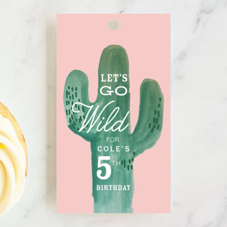 Wild Cactus Children's Birthday Party Favor Tags