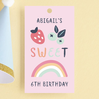 Rainbow Sprinkles Children's Birthday Party Favor Tags
