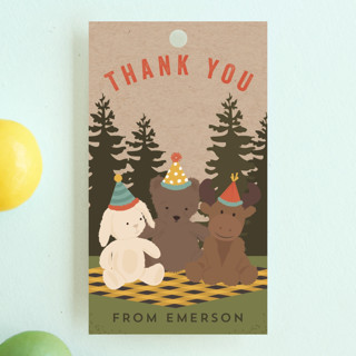 Teddy Bear Picnic Children's Birthday Party Favor Tags