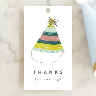 Party Hat Children's Birthday Party Favor Tags