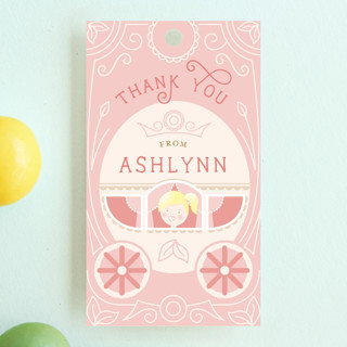 Princess Carriage Children's Birthday Party Favor Tags