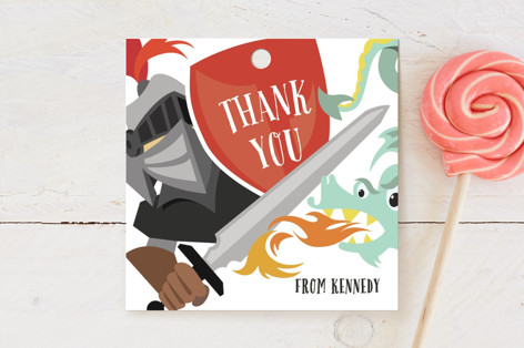 Knight in Shining Armor Children's Birthday Party Favor Tags