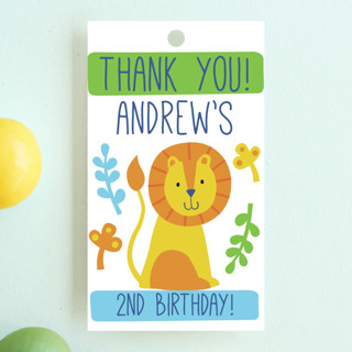 Bright Jungle Children's Birthday Party Favor Tags