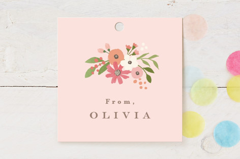 Freshly cut flowers Children's Birthday Party Favor Tags