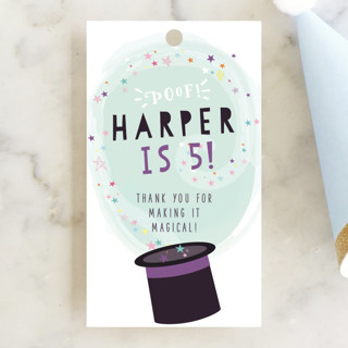 PoOf! Children's Birthday Party Favor Tags
