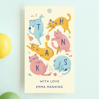 Let's Pawty Children's Birthday Party Favor Tags