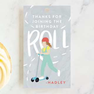 Roll on Over Children's Birthday Party Favor Tags