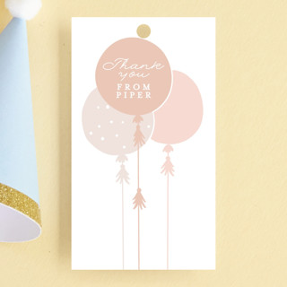 Glitter Balloons Children's Birthday Party Favor Tags