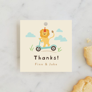 Let's ride Children's Birthday Party Favor Tags