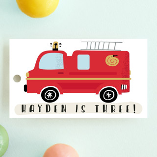 Fired Up! Children's Birthday Party Favor Tags