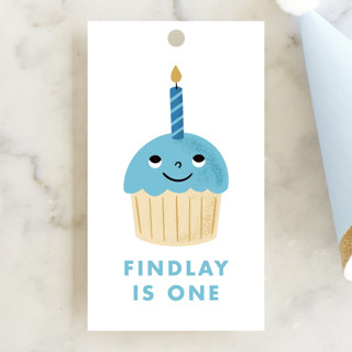 One Cupcake Children's Birthday Party Favor Tags