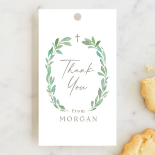 Greenery Wreath Children's Birthday Party Favor Tags
