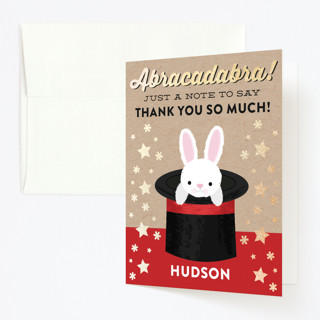 Before Your Very Eyes Foil-Pressed Children's Birthday Party Thank You Cards