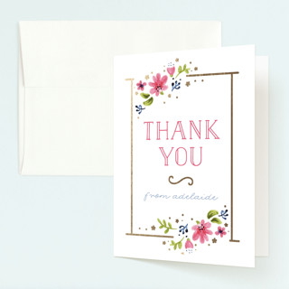 Simply Sweet One Foil-Pressed Children's Birthday Party Thank You Cards