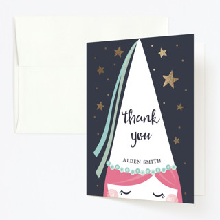 Principessa Foil-Pressed Children's Birthday Party Thank You Cards