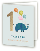Foil-Pressed Children's Birthday Party Thank You Cards