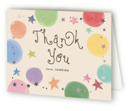 Birthday maximalism Foil-Pressed Children's Birthday Party Thank You Cards