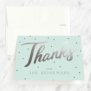 Heartfelt Foil-Pressed Baptism and Christening Thank You Cards