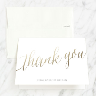 Blessed Baby Foil-Pressed Baptism and Christening Thank You Cards