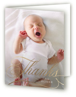 formally contemporary Foil-Pressed Baptism and Christening Thank You Cards
