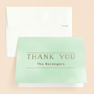 Modern Cross Foil-Pressed Baptism and Christening Thank You Cards
