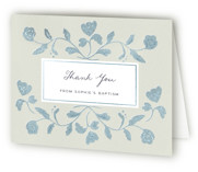 Florentine Foil-Pressed Baptism and Christening Thank You Cards