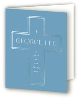 Modern Heirloom Foil-Pressed Baptism and Christening Thank You Cards