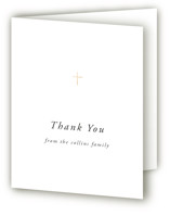 simple cross Foil-Pressed Baptism and Christening Thank You Cards