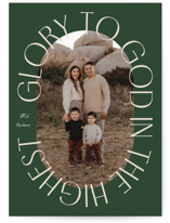 Glory Oval Christmas Photo Cards