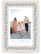 Botanical Border Christmas Photo Cards
