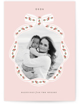 Cottage Ribbon Christmas Photo Cards