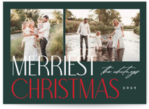 Merry Stack Christmas Photo Cards