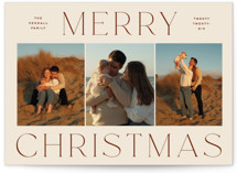 Classy Trio Christmas Photo Cards