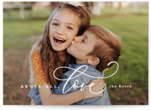 Above All, Love Christmas Photo Cards